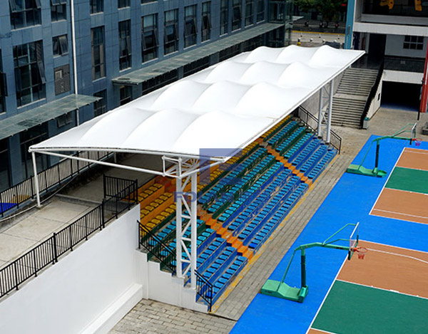 The basketball court stands